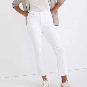 Madewell Jeans White Cali Demi-Boot with Stretch 31
